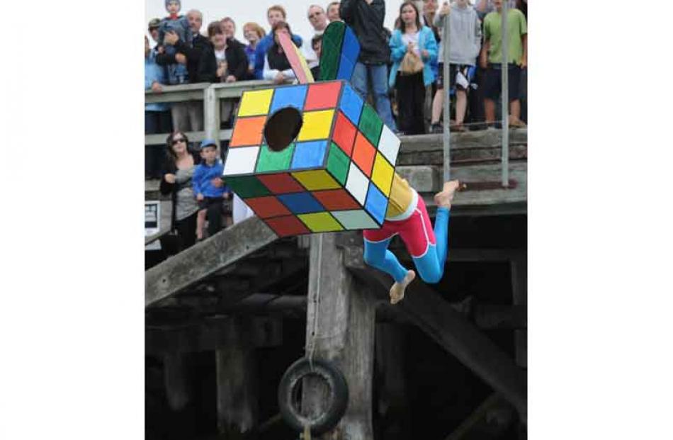 Oliver Walmsley, as the Flying Rubik's Cube.