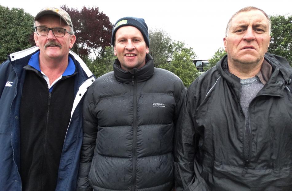 Garth McCone (left), Jarron Farmer and Darryl Taukamo, of Oamaru.