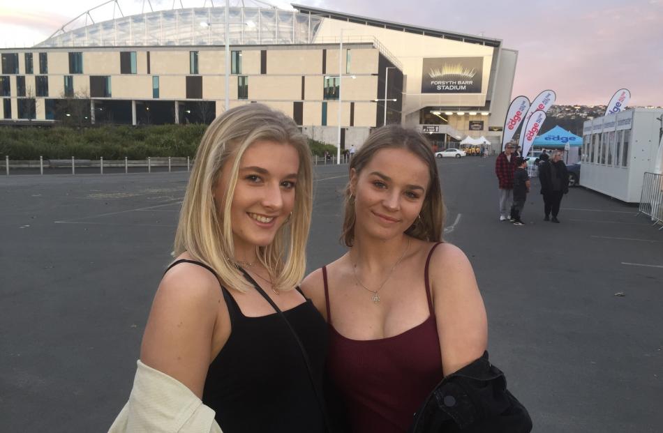 16-year-old Queenstown fans Grace Kennedy (left) and Emma Cordelle said it was ''going to be so...