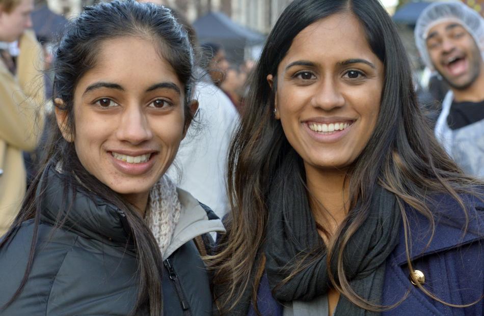 Student Heena Desai and graduate Melissa Naik.