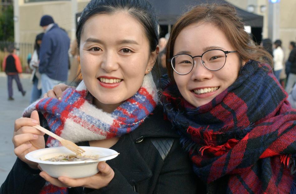 University students Sophia Zhao and Nikki Ye.