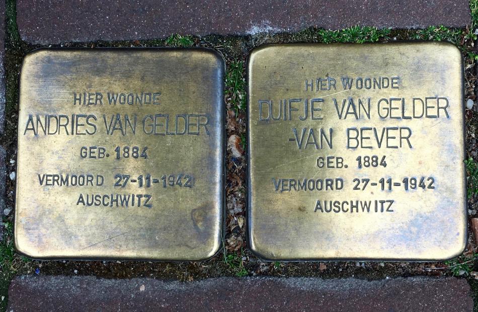 Stolpersteine, stumbling stones, intended as constant reminders of the horror of the Holocaust.