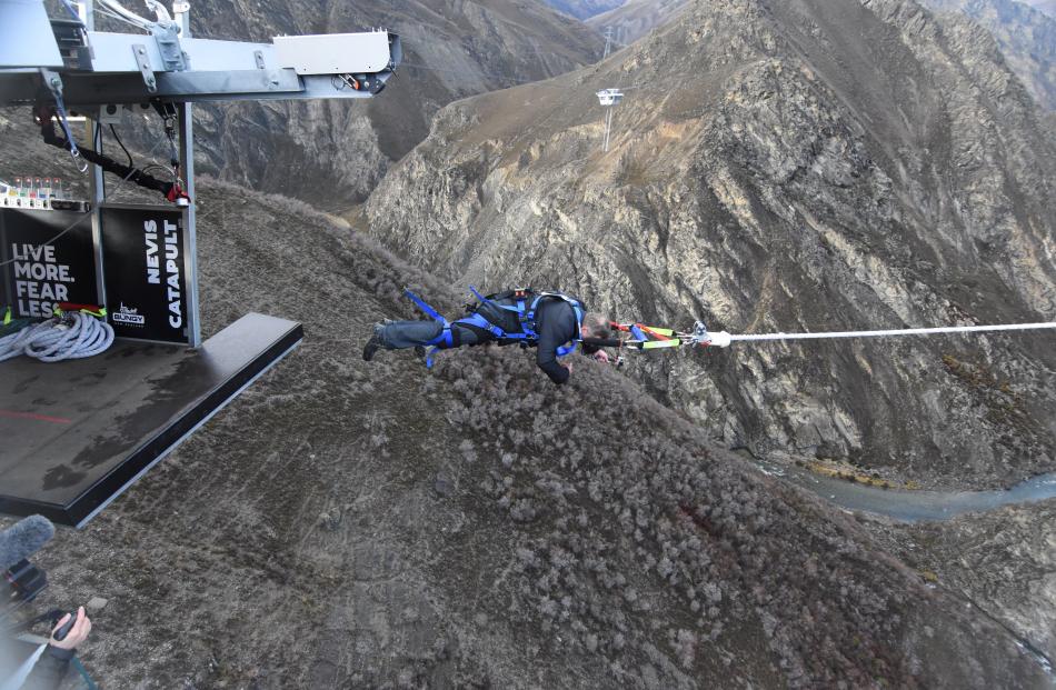 The just launched Nevis Catapult. Photo: Supplied