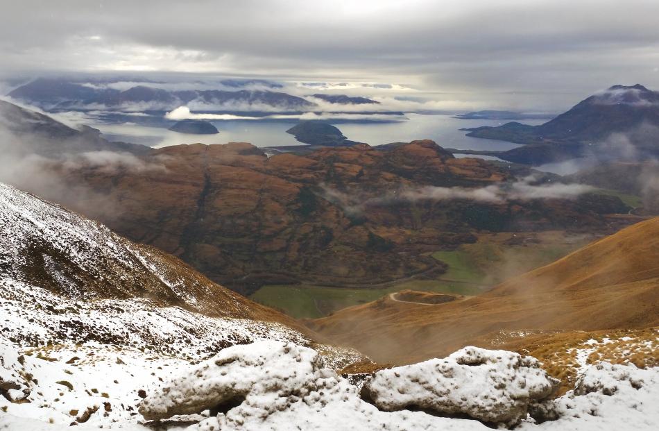 Many layers of cloud feature in this wonderful photograph, taken from the car park at Treble Cone last Friday. Photographer Mark Buckingham, of Wanaka, drives Go Orange buses up Treble Cone and Cardrona in the winter. Photo: Mark Buckingham