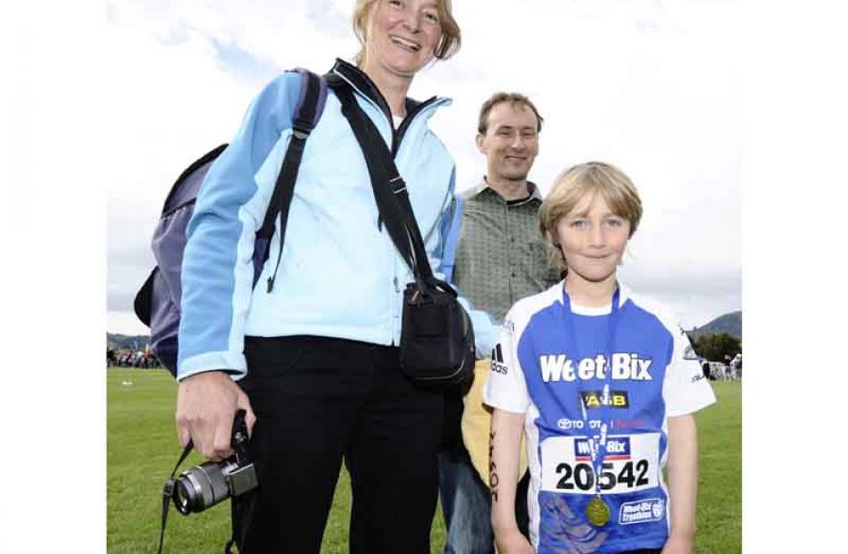 Geraldine and Bruce Hill supported their son Peter (7).