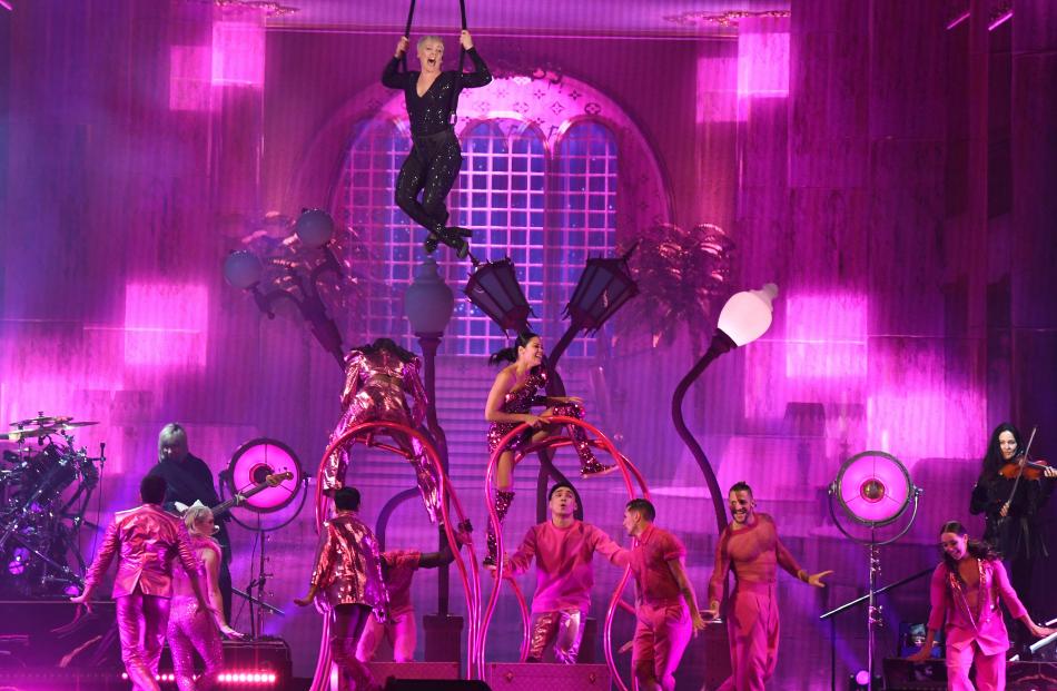 Pink wowed the crowd with her colourful, energetic show. PHOTO: STEPHEN JAQUIERY