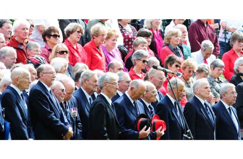 Two minutes silence observed in the Octagon for the victims of the Christchurch earthquake. The...