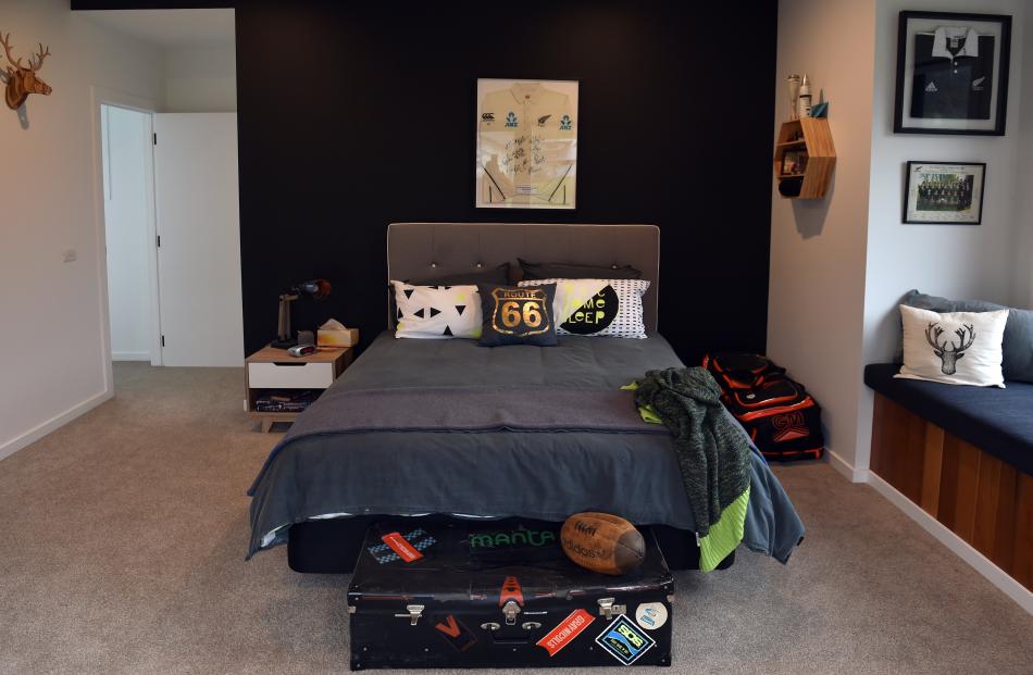 Sports-mad Liam (12) has a framed Black Caps jersey above his bed. His father’s New Zealand under...