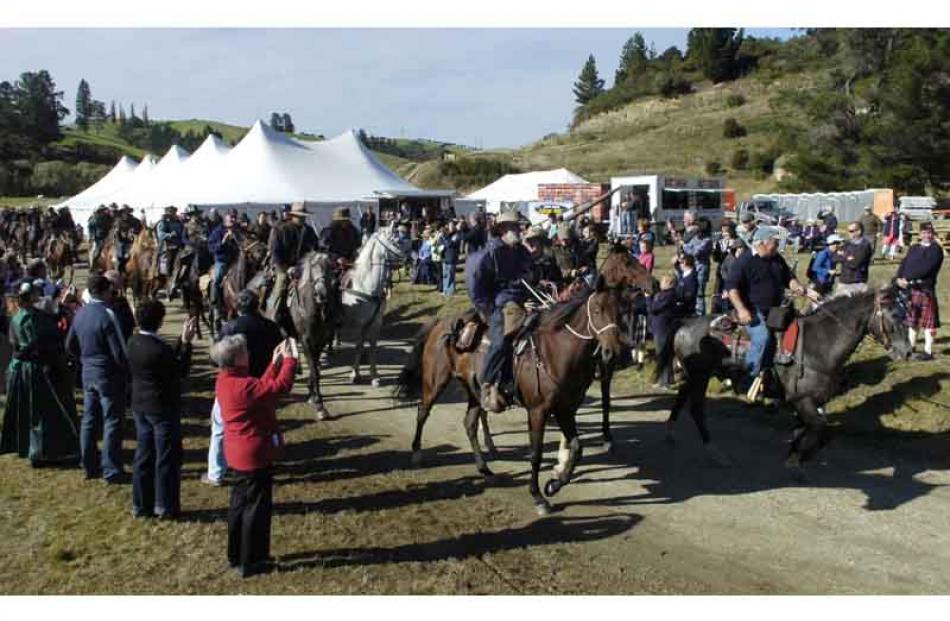 gabrHorse procession at Gabriel's Gully, near Lawrence, site of Otago's first gold find. Photo by...