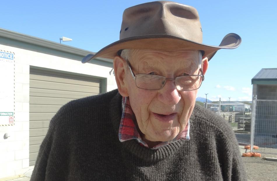 Farmer Ian Tomlinson (87) of Tripp Settlement, Geraldine, has been a sale regular for years.