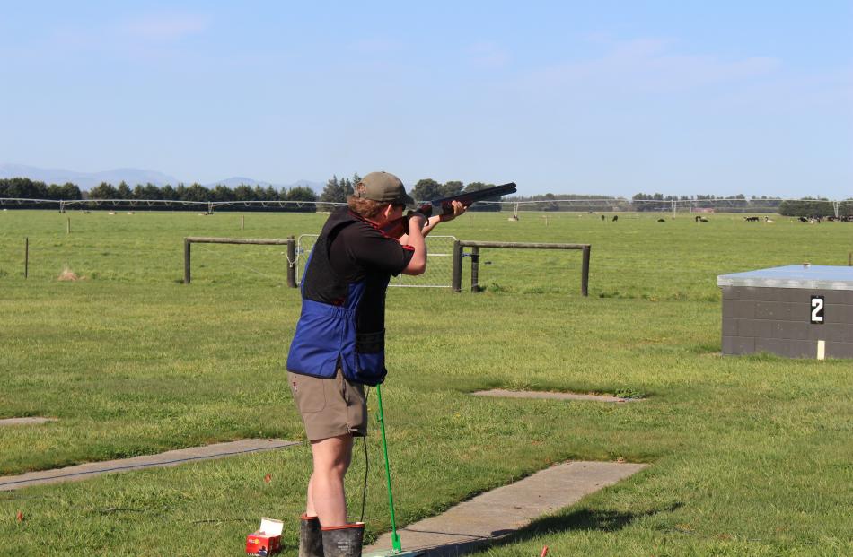 Martin Bates, of Burnham, was on target in the Tasman young farmers' clay target shooting competition. Photos: New Zealand Young Famers