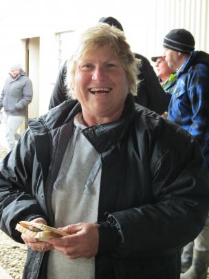 Enjoying the lunch break are Primary ITO training adviser Pauline Aitken (left) and Ray Mohan, of Ravensdown, Dunedin. 