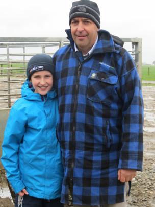 Kaeley Young (11) and her dad Brian, both of Gore, enjoyed finding out what was going on at the Southern Dairy Hub during its recent field day. Photos: Yvonne O'Hara