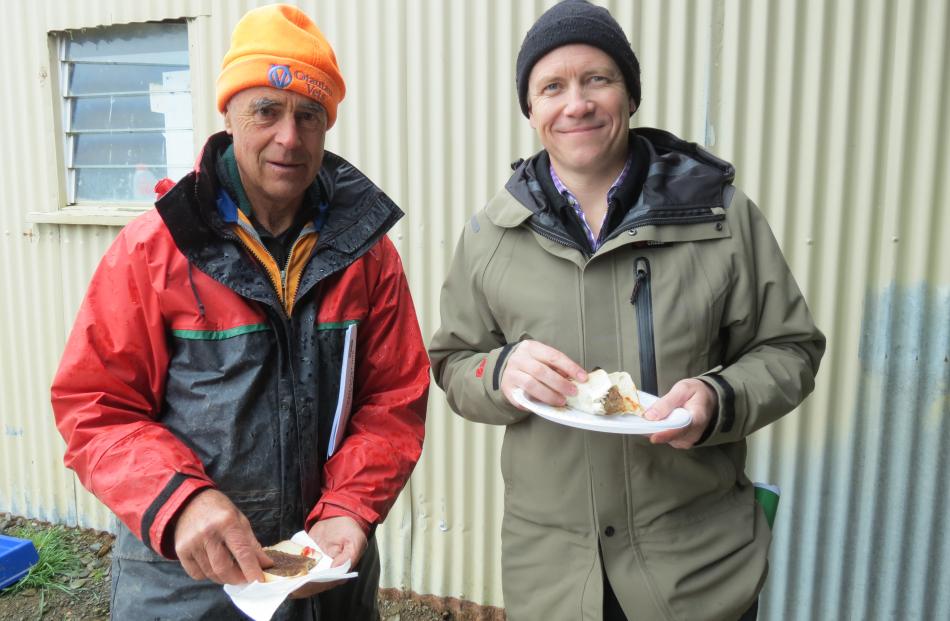 Enjoying the supplied steaks, sausages, tomato sauce and bread during the Southern Dairy Hub's...