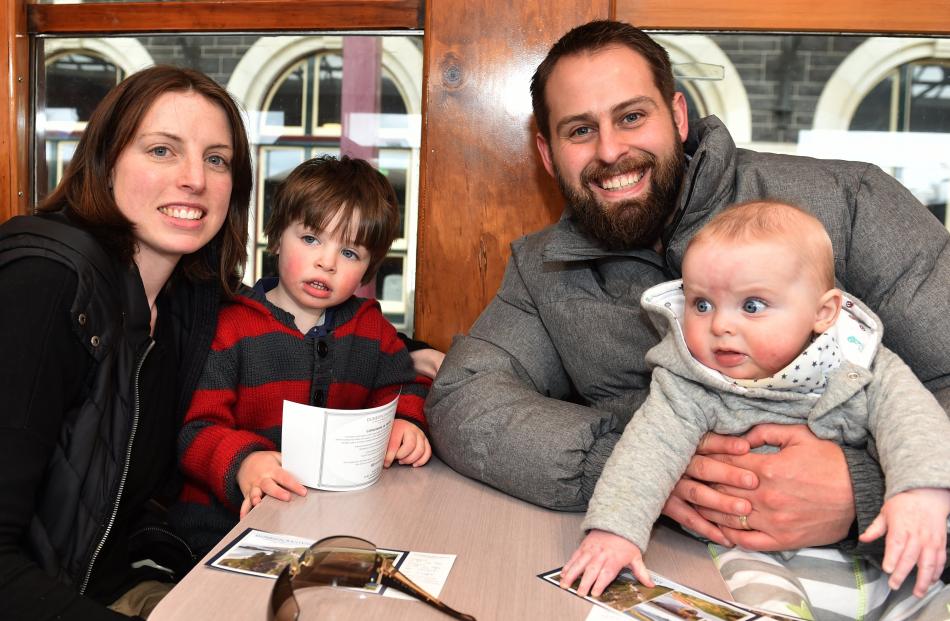 Sarah, Hayden (3), Daniel and Carter (6 months) Paine, of Dunedin.