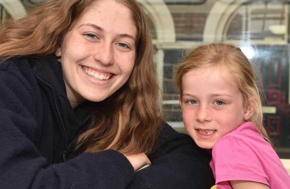 Jennifer Marsh (15), of Dunedin, and Neve Dunnett (6), of Kaikoura.