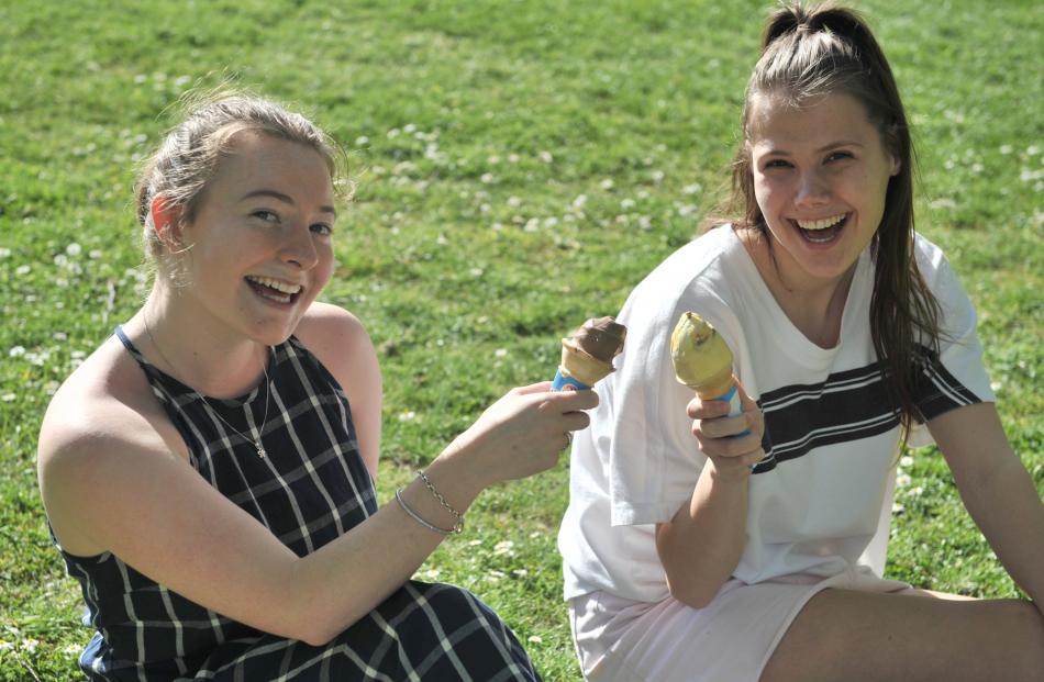 Izzy Pratt and Hannah Fleming, both of Dunedin. 