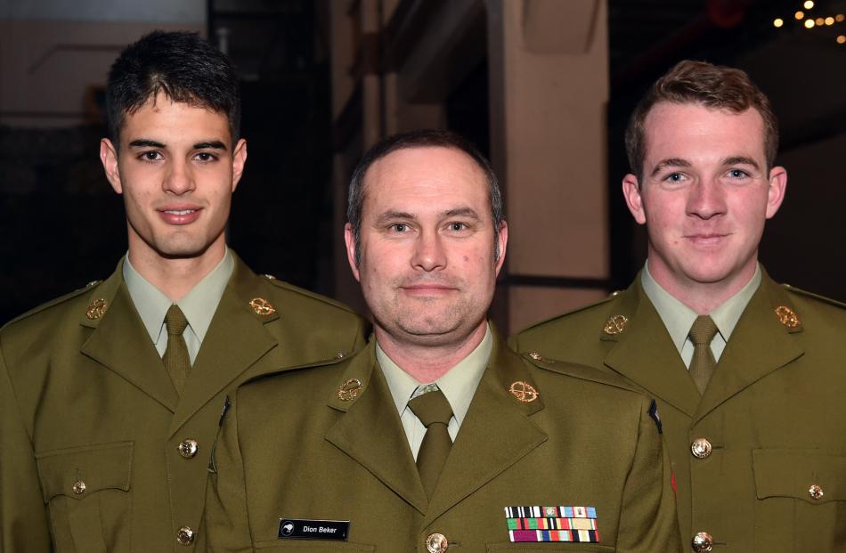 Liam Guthrie, Dion Beker and Patrick Read, all of Dunedin. 