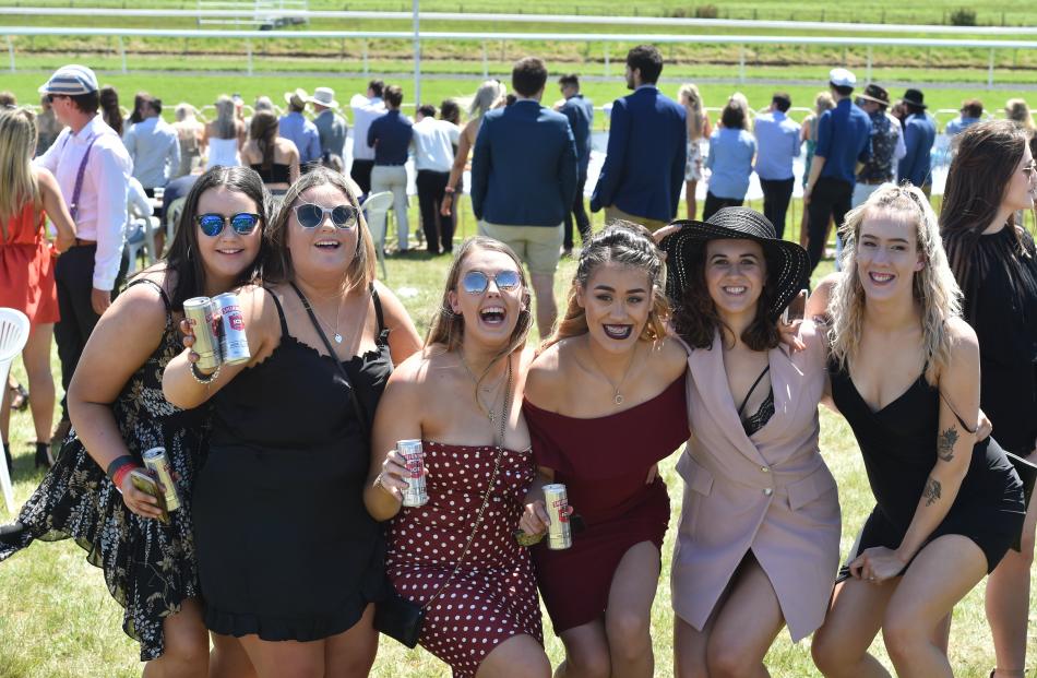 A group of women enjoy the races. Photo: Peter McIntosh