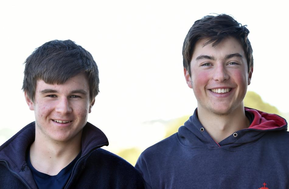 Oscar Cochrane and Will Edwards (both 16), of John McGlashan College.