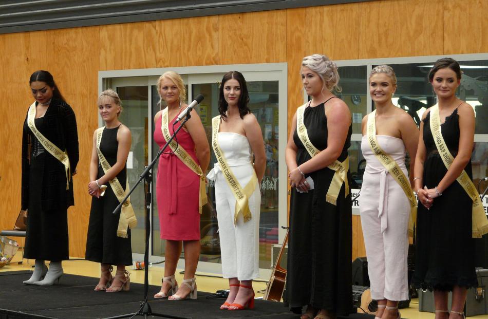 South Otago A&P Show Queen contestants await announcement of the 2018 winner at Saturday’s show. ...