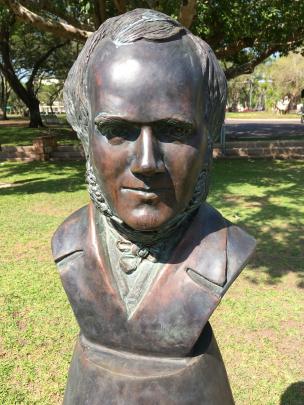 Bust of Charles Darwin in Darwin. PHOTO: PAM JONES 