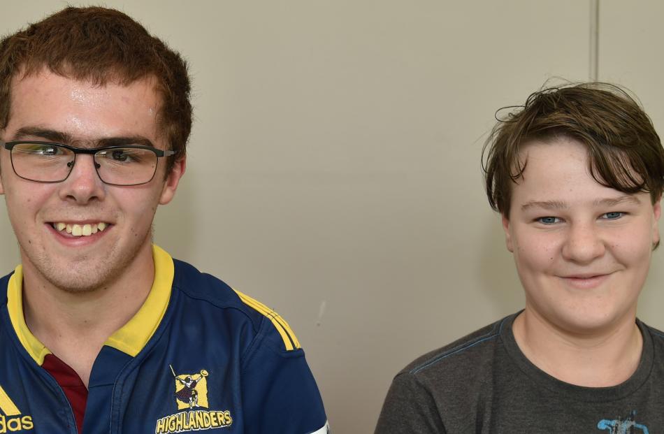 Alexander Parkes (14) and Kieran Graham (13), both of Dunedin.