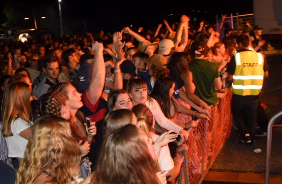 Wanaka revellers on the foreshore as they count down to 2019. Photo: Stephen Jaquiery