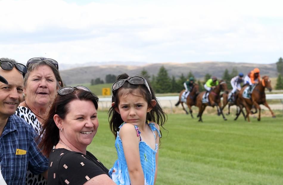 Clem Cosgrove, Marty Johns, Faye Cosgrove, Desna Johns and Ashley Johns (5), all of Dunedin.