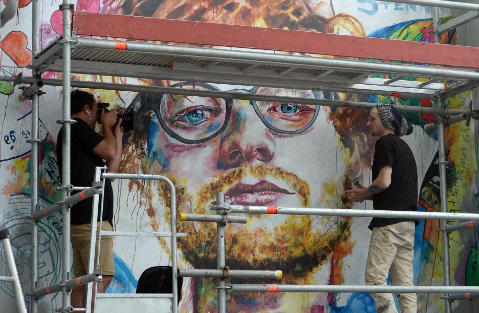 The controversial mural of Ed Sheeran prompted a lot of debate around Dunedin. Hayden Parsons ...