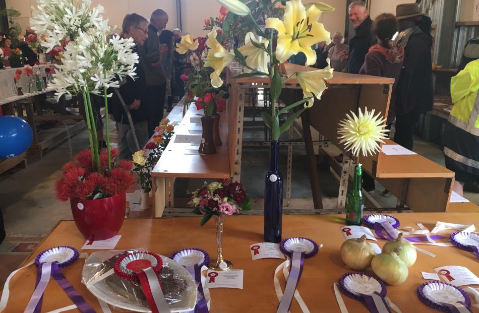 The produce shed had its usual array of colours.