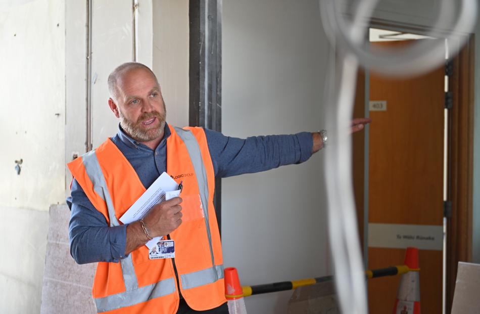 Project manager Tony Burton explains progress on the refurbishment. 