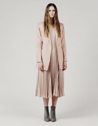 Kenya blazer, blush linen, by Charmaine Reveley.