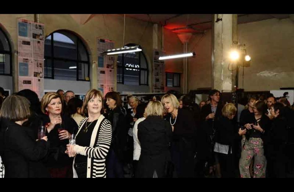The crowd at the opening of ID Fashion Week in the Otago Daily Times building on Tuesday evening....