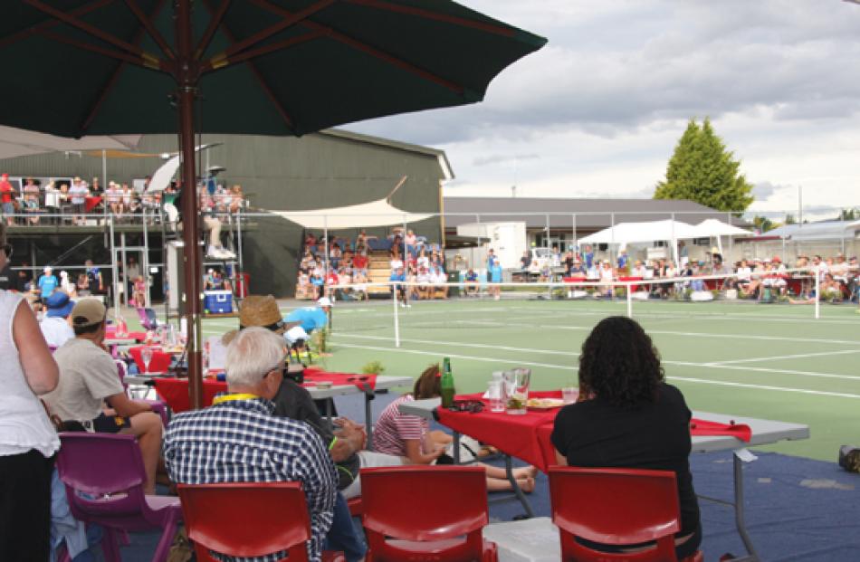 Courtside at the Te Anau Tennis Club courts in Luxmore Drive.
