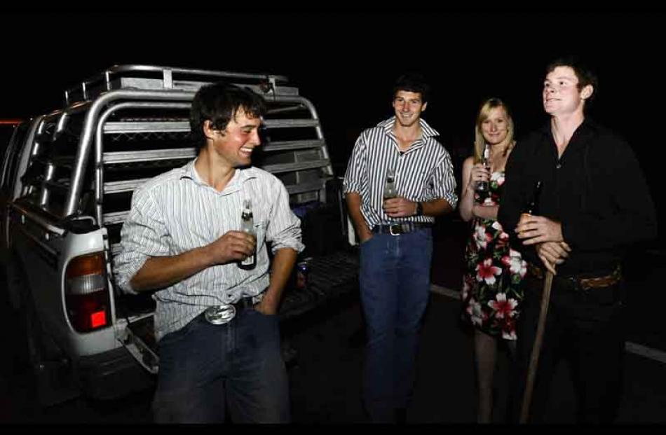 Morgan France (18) and Matt McCloud (19), both of Rocklands Station, Gemma McDonald (18) Taieri...
