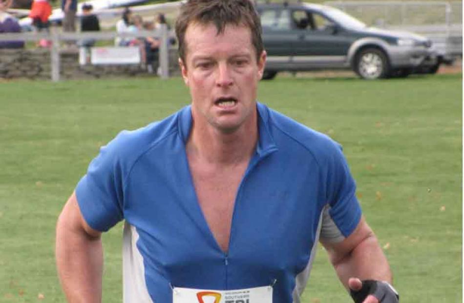 Alex Boyes, of Queenstown, competes in the Duathlon Open Male category.