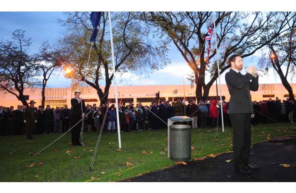ANZAC dawn service at the Queens Gardens in Dunedin on ANZAC Day. Photo by Craig Baxter.