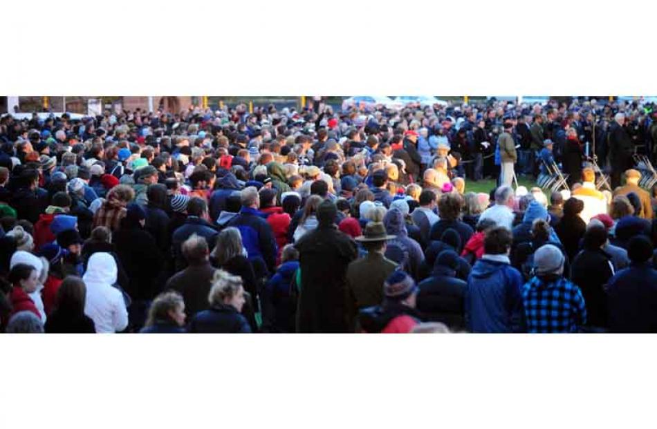 ANZAC dawn service at the Queens Gardens in Dunedin on ANZAC Day. Photo by Craig Baxter.
