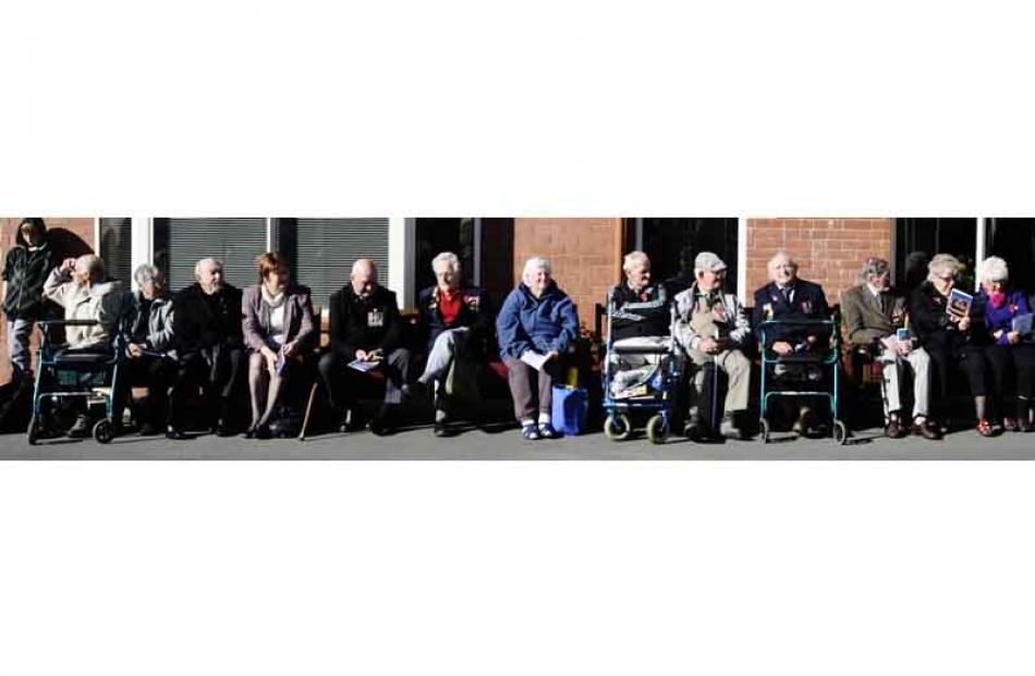 Veterans and public at the Anzac Day service at Montecillo Veterans home on Monday morning....