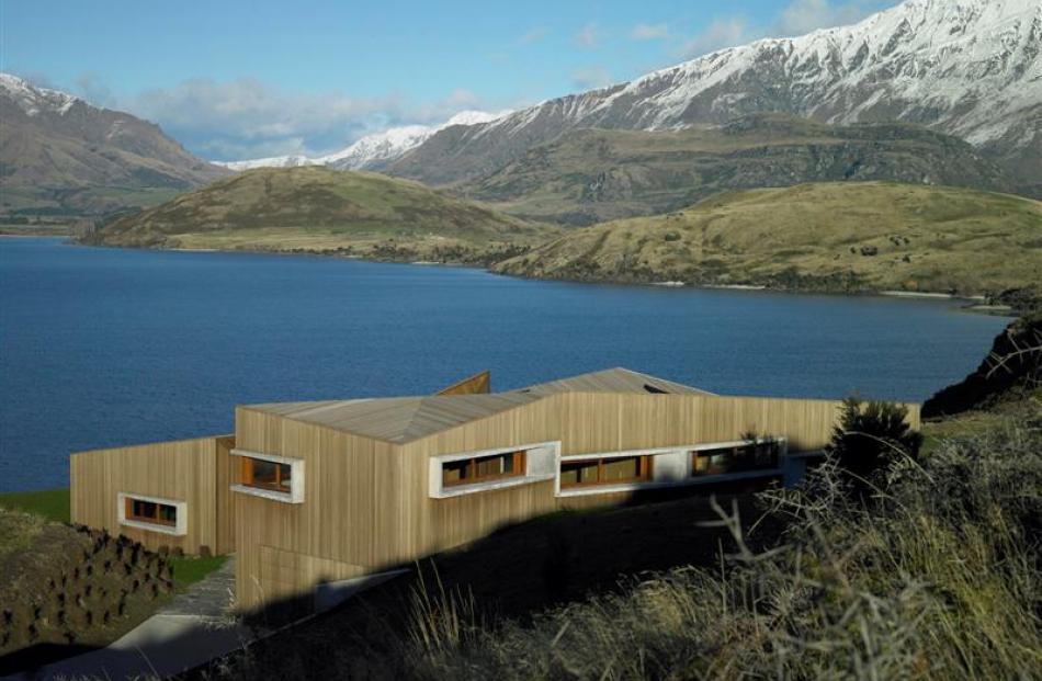 Te Kaitaka-Lake Wanaka retreat, a house designed by Stevens Lawson Architects.