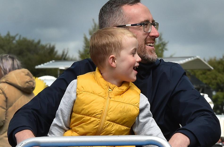 Liam Thomas, of Mosgiel, with his son Elliott (4).
