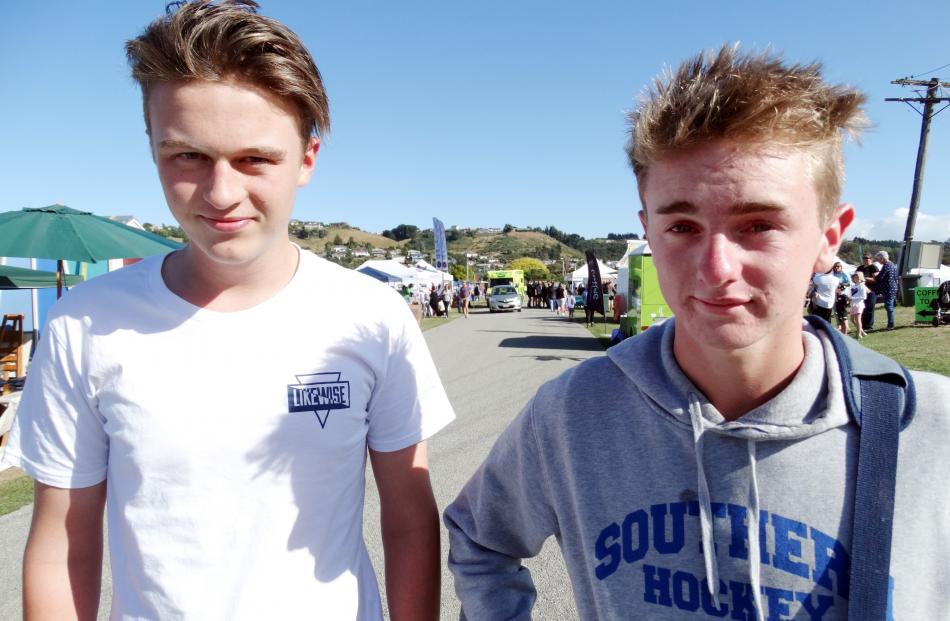 Clark Ewing (16) and Tom Ballantyne (16), both of Oamaru.
