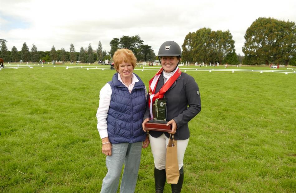 Kimberley McCabe, 2019 winner of the John Robins Youth Ambassador Award, with Joyce Robins, wife...