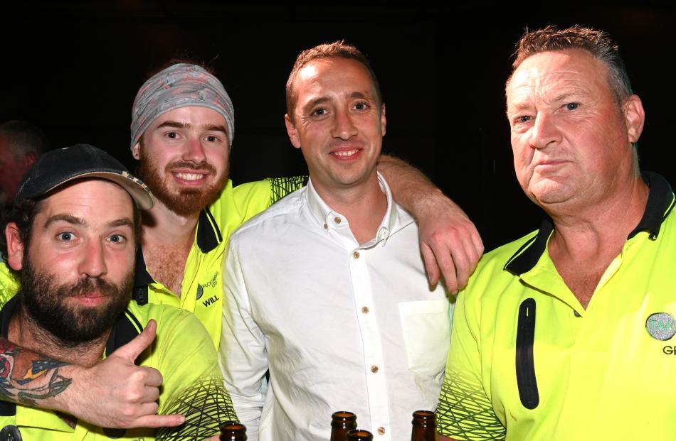 Todd Hendry, of Mosgiel, Will Ketchen and Jonny Rawson, both of Dunedin, and Greg Tomlinson, of...