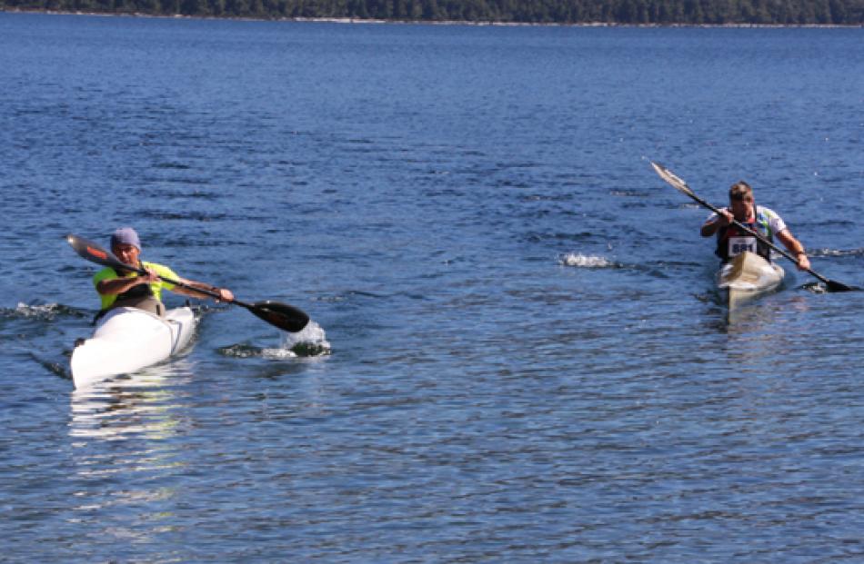 Kayaking lap on Lake Te Anau. Photo: Julie Walls