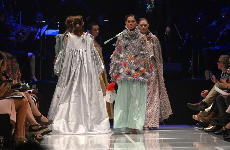 Amy Louise Redford, from the Manchester Fashion Institute, UK, whose creations include a multiple...