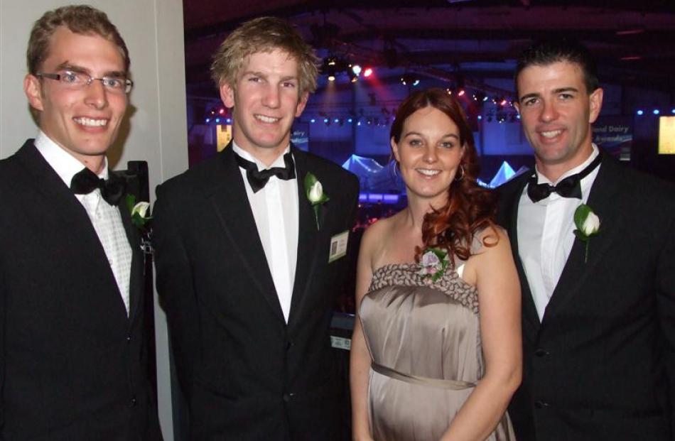 Waikato dairy trainee of the year Darren Smith, Waikato farm manager of the year Chris Newman,...