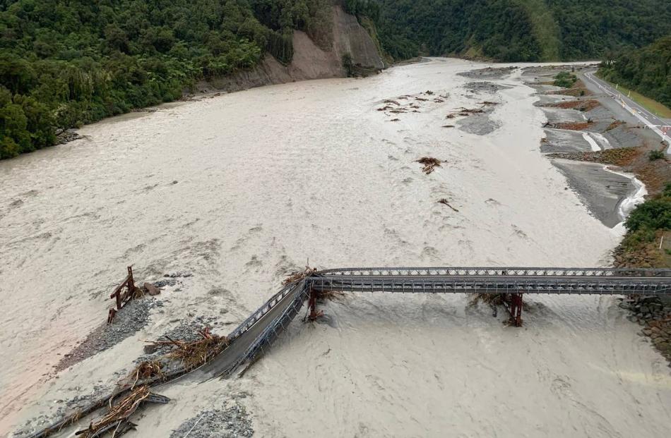 Aerial photos have revealed the scale of the damage at Franz Josef. Photo: Wayne Costello, DOC