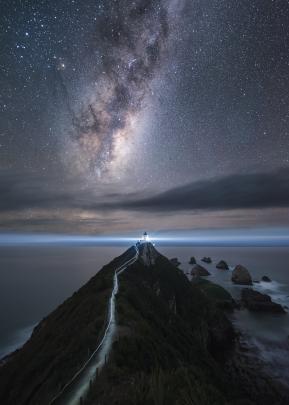 Winner sky all ages: Colm Keating - Nugget Point Lighthouse, Nugget Point.